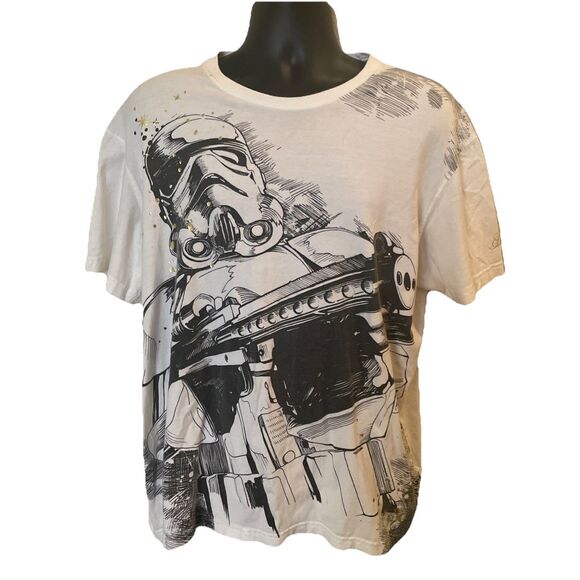 Vintage star wars marc ecko, sz XL Storm Trooper rare vintage white w/ black - Picture 1 of 6